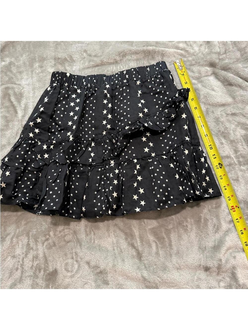 LoveShackFancy Black Star Ruffle Mini Skirt - Picture 4 of 5